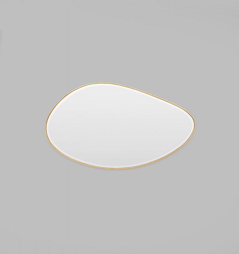Clearance Stock Pebble Riverstone Mirror Brass 120x70 cm