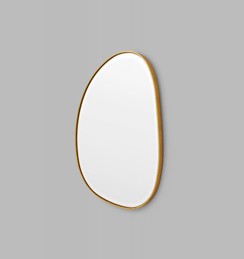 Clearance Stock Pebble Riverstone Mirror Brass 55x70 cm