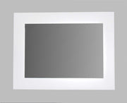 MODERN GEOMETRIC WHITE FRAMED MIRROR