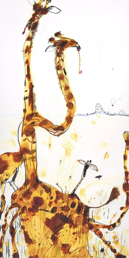 Giraffes and Balloon | John Olsen | Print Decor