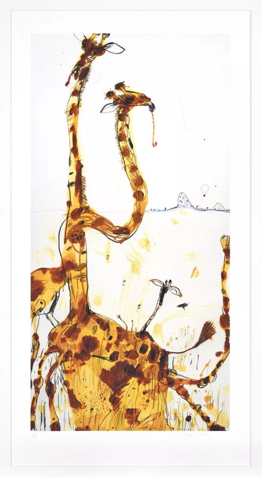 Giraffes and Balloon | John Olsen | Print Decor