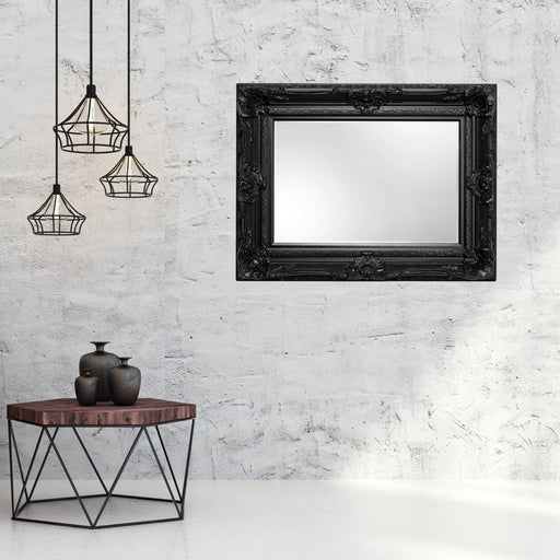 Grand Ornate Black Framed Mirror