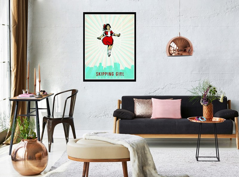 Jan Neil, Skipping Girl | Framed | In Situ