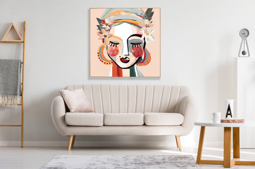 Terra Darling Framed Canvas | Oak Frame | Print Decor