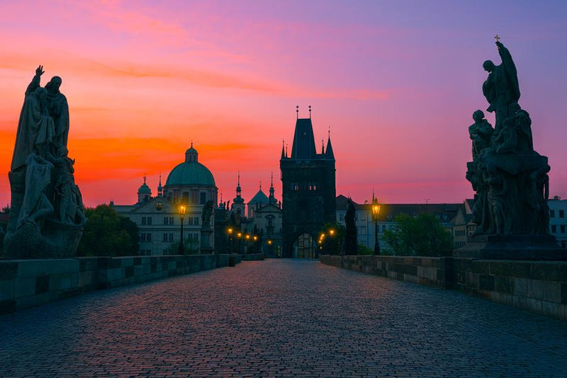Silent Sunrise Over Prague by Nick Psomiadis