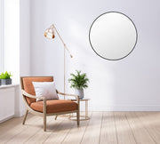 Mat Black Metal Framed mirror in living room