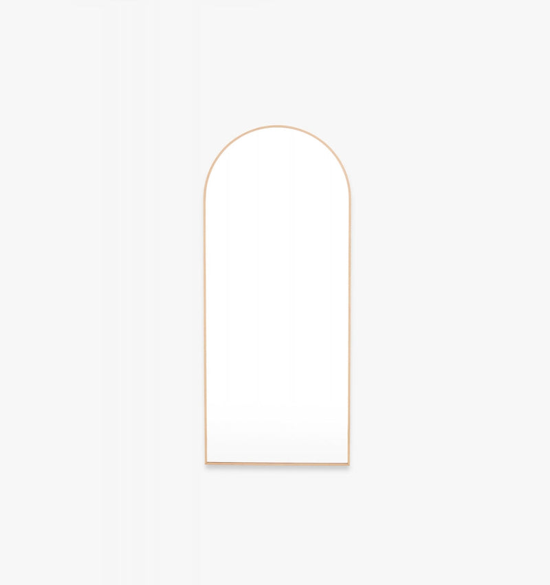 Oak Wood Arch Mirror | Without Stand