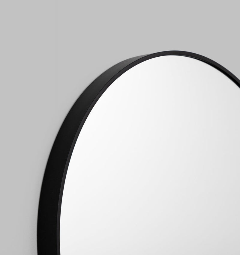 Clearance Stock Simplicity Round Metal Mirror | Black 80cm