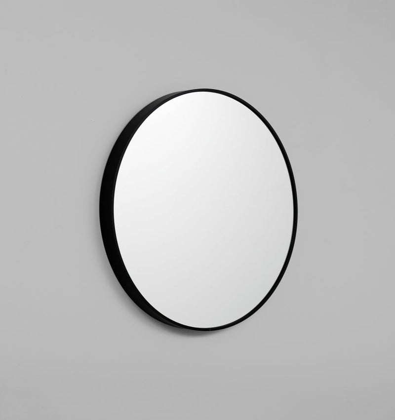 Clearance Stock Simplicity Round Metal Mirror | Black 60cm