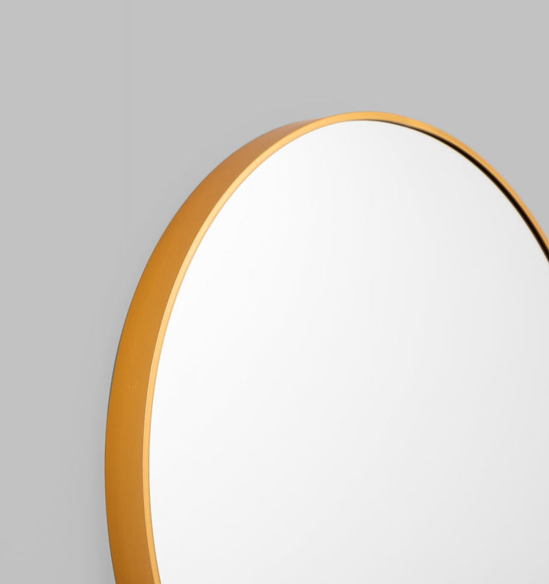 Clearance Stock Simplicity Round Metal Mirror | Brass 80cm