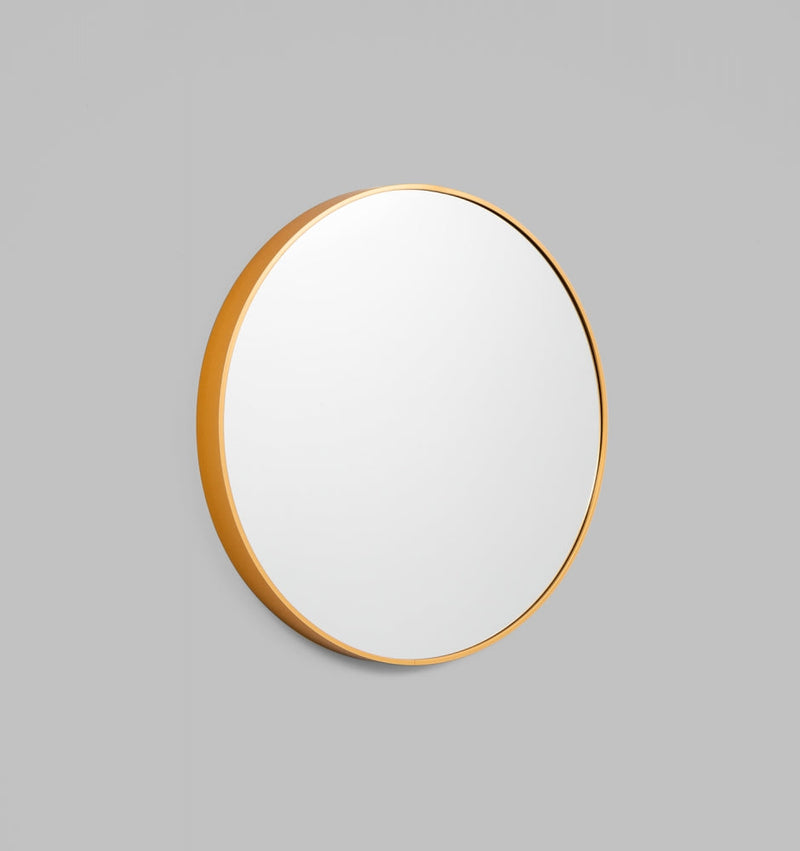 Clearance Stock Simplicity Round Metal Mirror | Brass 80cm