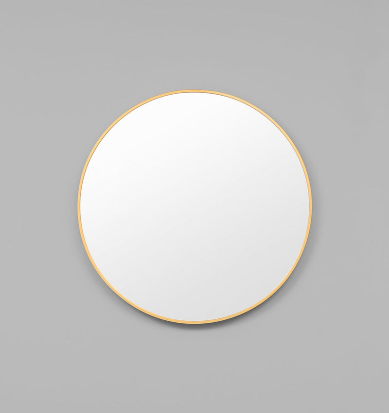 Clearance Stock Simplicity Round Metal Mirror | Brass 80cm