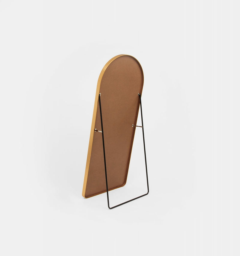Metal Arched Freestanding Mirror | Gold