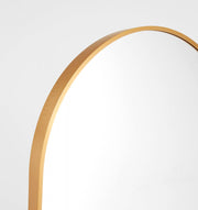Metal Arched Freestanding Mirror | Gold