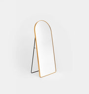 Metal Arched Freestanding Mirror | Gold