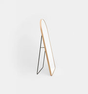 Oak Wood Arch Mirror | With Stand