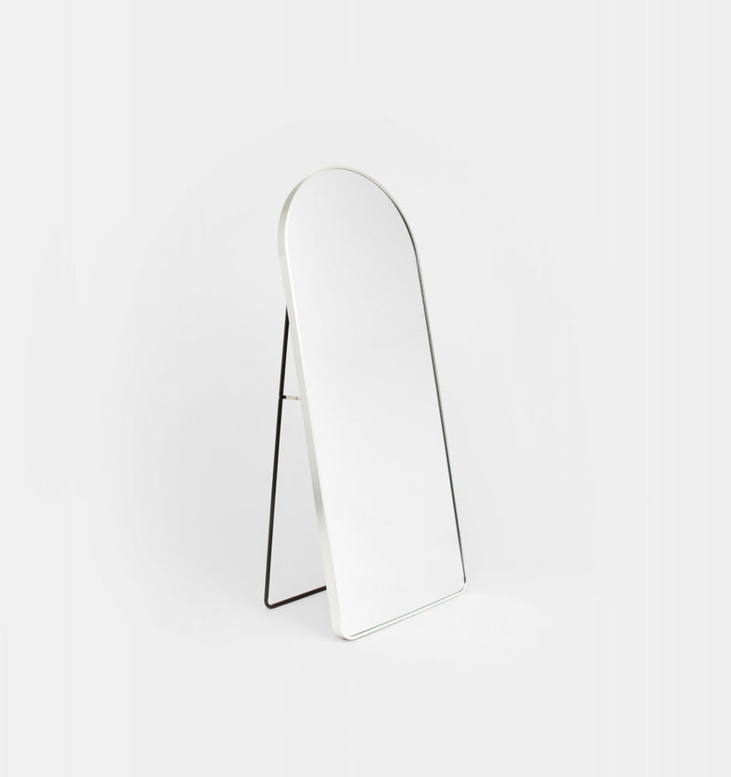 Metal Arched Freestanding Mirror | Silver