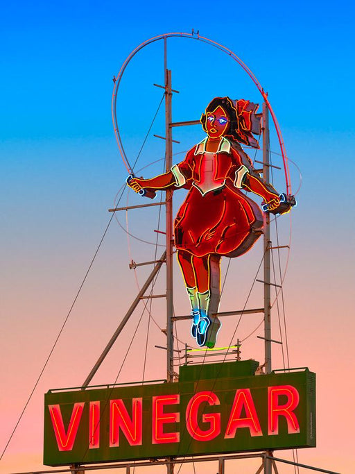 Skipping Girl Neon by Nick Psomiadis