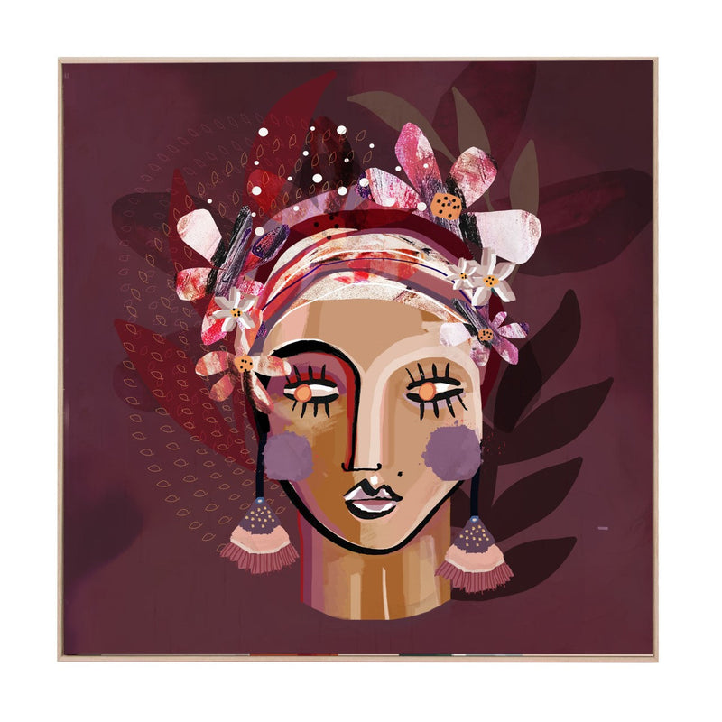 Cherry Headdress | Oak Frame | Print Decor