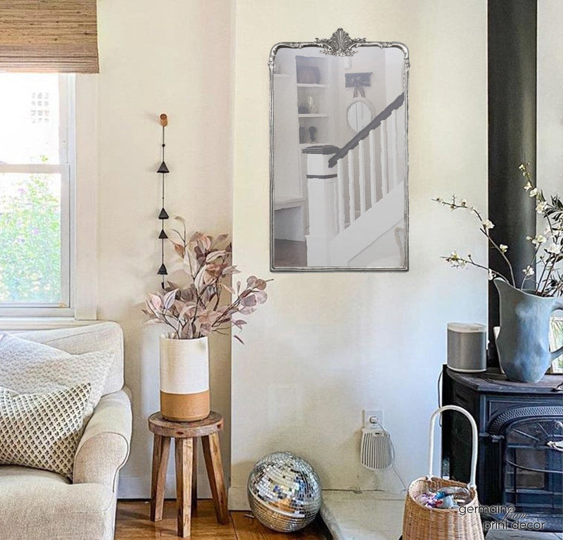 Germaine Mirror Antique Silver