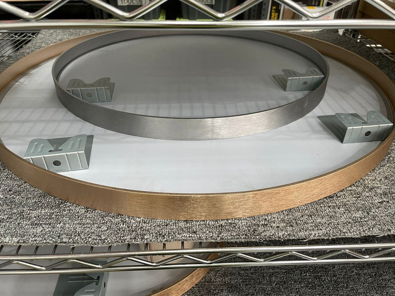 Round Metal Mirror | Hanging on back