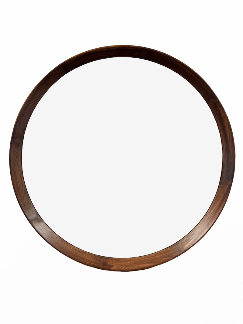 Henderson Round Black Walnut Mirror Large