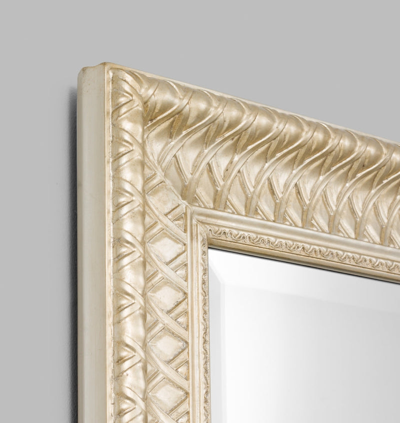 Champagne Lattice Framed Mirror