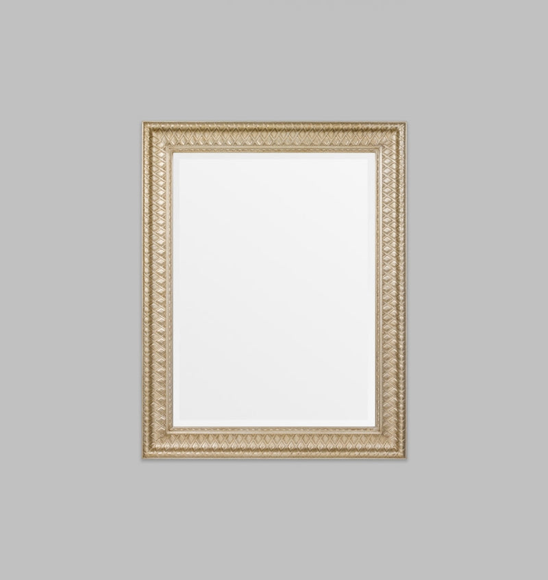 Champagne Lattice Framed Mirror