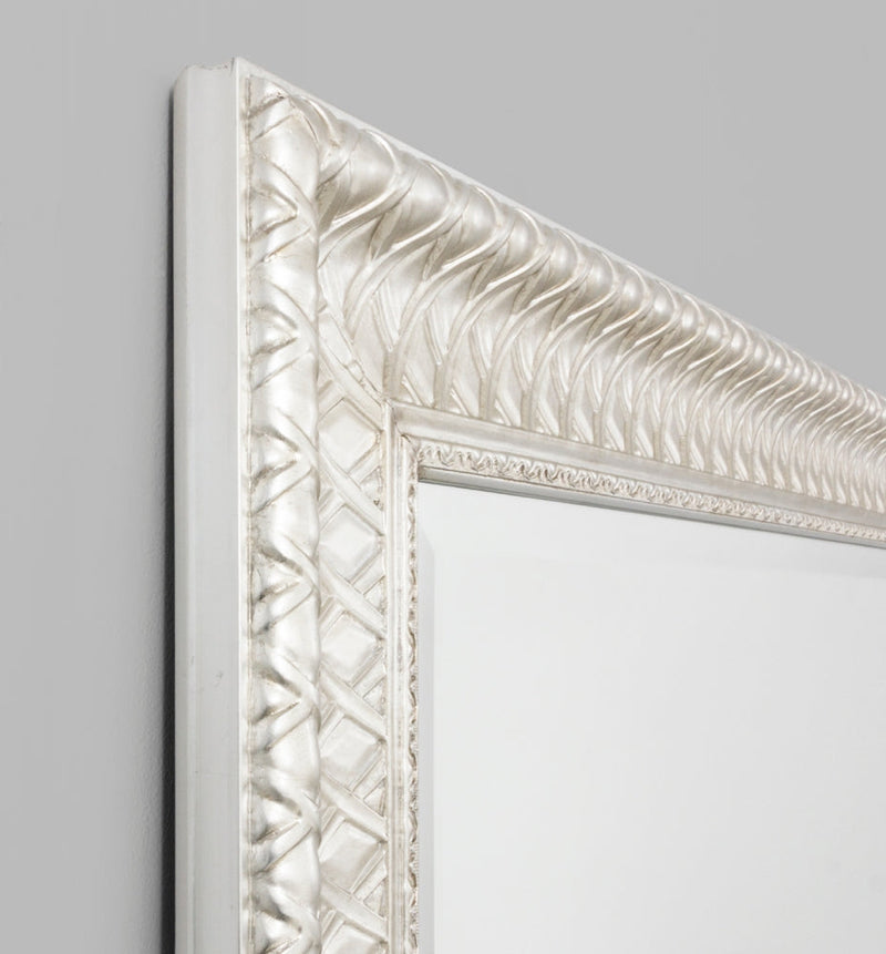Lattice Silver Framed Mirror