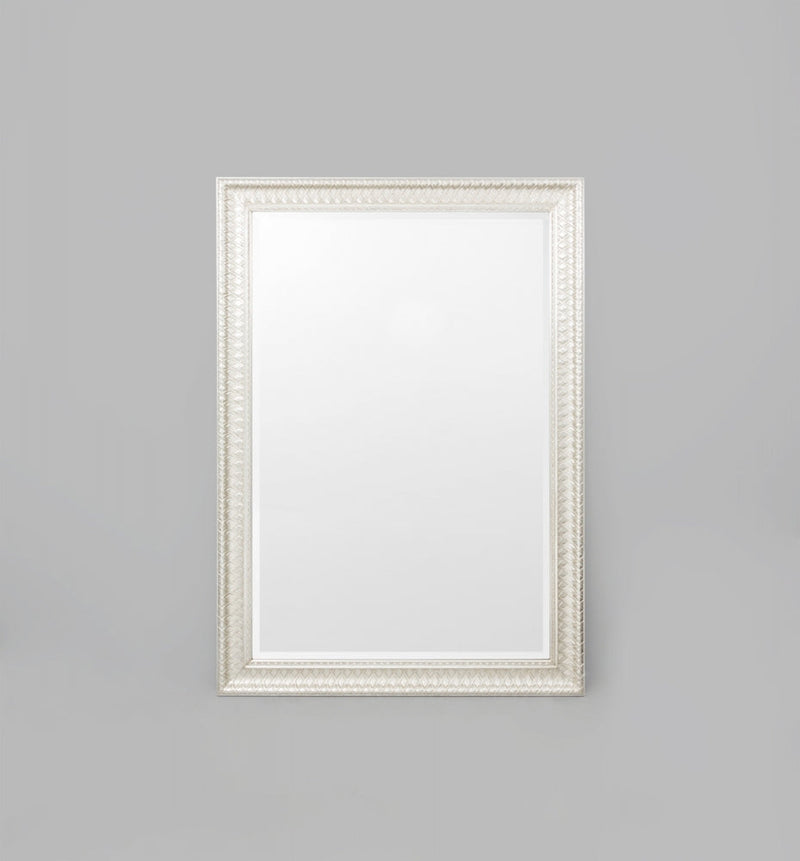 Lattice Silver Framed Mirror