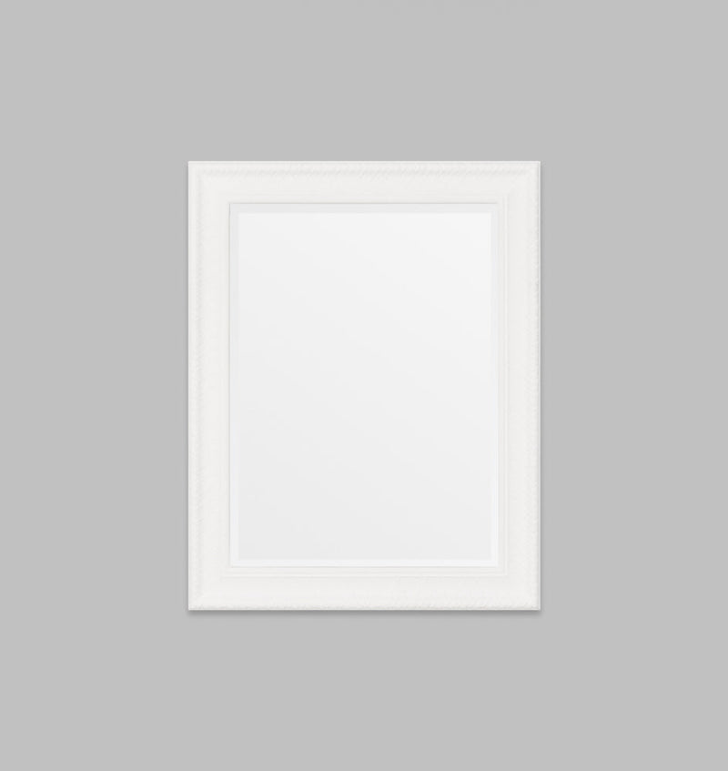 White Lattice Framed Mirror