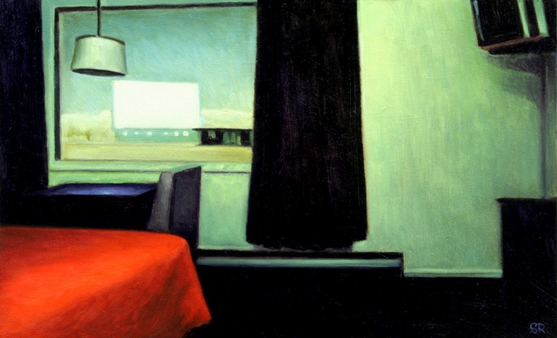 Image of Drive In in the 1950's, Edward Hopper style