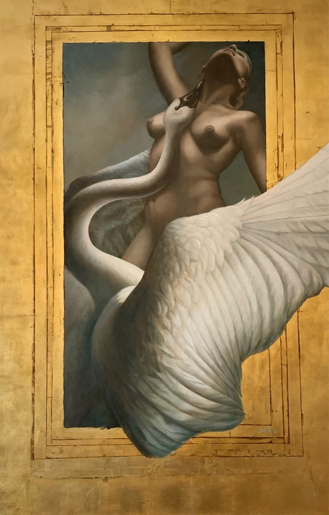 Gill Del-Mace Original. Leda and the Swan