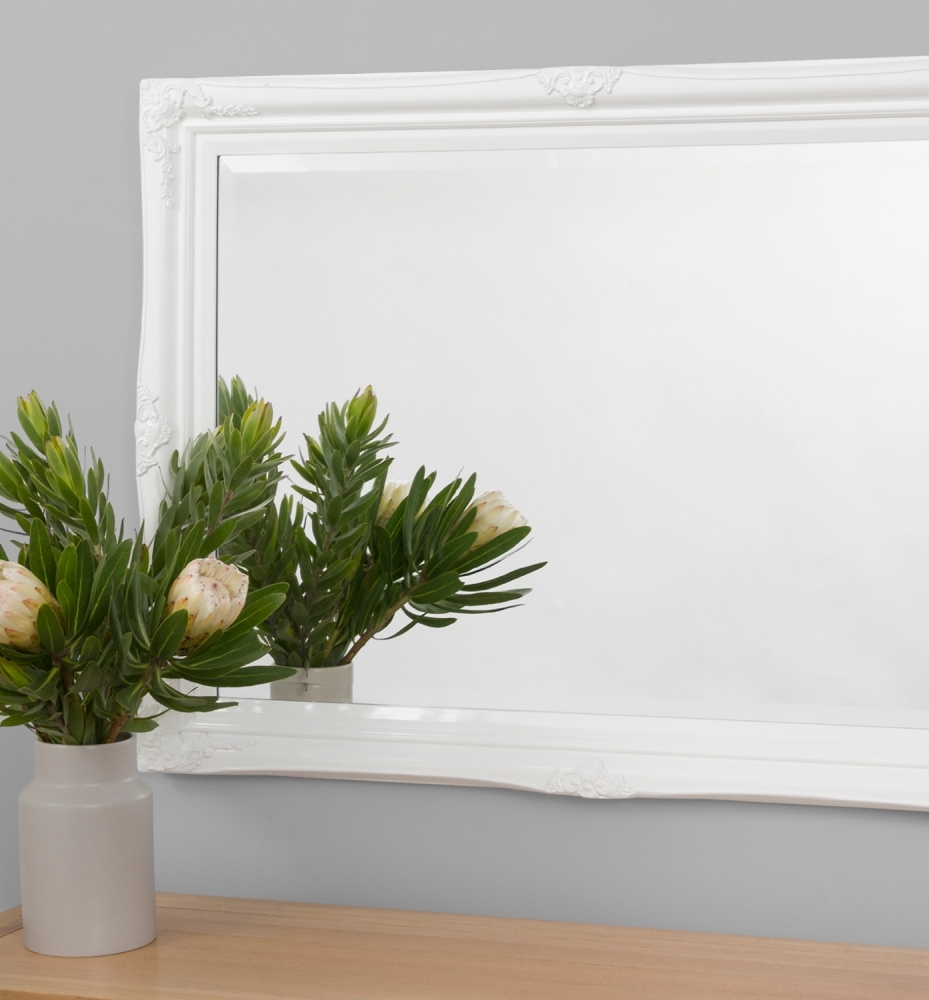 Contessa White Framed Mirror